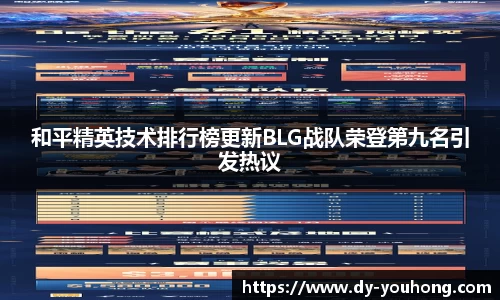 和平精英技术排行榜更新BLG战队荣登第九名引发热议